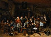 Jan Steen A company celebrating the birthday of Prince William III oil painting artist